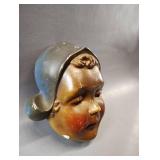 VINTAGE DUTCH GIRL CHALKWARE STRING HOLDER