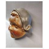 VINTAGE DUTCH GIRL CHALKWARE STRING HOLDER