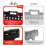 ACKO Folding Step Stool Foldable 17.5 Inch 400 lbs Capacity, Plastic Stools for Adults and Kids, Collapsible Stools for Kitchen, Stepping Stool with Handle (Black)