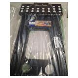 ACKO Folding Step Stool Foldable 17.5 Inch 400 lbs Capacity, Plastic Stools for Adults and Kids, Collapsible Stools for Kitchen, Stepping Stool with Handle (Black)