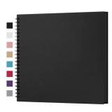 potricher 12 x 12 Inch DIY Scrapbook Album 40 Pages Hardcover Kraft Paper Scrap Book Photo Albums Memory Book for Wedding and Anniversary Family (Black, 12 Inch)