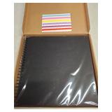 potricher 12 x 12 Inch DIY Scrapbook Album 40 Pages Hardcover Kraft Paper Scrap Book Photo Albums Memory Book for Wedding and Anniversary Family (Black, 12 Inch)