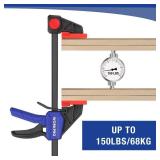 WORKPRO 12" Clamps for Woodworking 2-Pack, Quick-Release Wood Clamps/Spreader Light Duty, One Hand F Clmaps 150 LBS Load Limit, Ideal for Woodworking and DIY Projects
