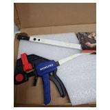 WORKPRO 12" Clamps for Woodworking 2-Pack, Quick-Release Wood Clamps/Spreader Light Duty, One Hand F Clmaps 150 LBS Load Limit, Ideal for Woodworking and DIY Projects