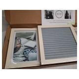 Oak Letters Genuine Felt Letter Board & Double Wood Photo Frame