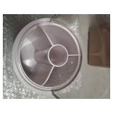 Zufudo Makeup Brush Holder with Dustproof Cover, Clear 360 Rotating Make Up Brushes Organizer for Counter Vanity Bathroom, White