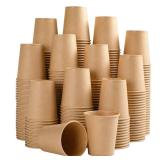 SIUQ 400 Pack 5 oz Kraft Paper Cups, Disposable Bathroom Cups, Mini Mouthwash Cups, Hot/Cold Beverage Drinking Cup for Home, Store, Travel, Events (Brown)