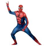 MARVEL Spider-Man Official Adult Deluxe Zentai Halloween Costume - Stretch Spandex with Hidden Zippers and Wrist Slits (XL)