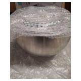 NORDELLE Stainless Steel Salad Spinner - Large Lettuce Dryer with Non-Slip Base & Instant Stop, BPA-Free Vegetable Washer, 5.3 Qt Cream White - Durable, Elegant & Premium