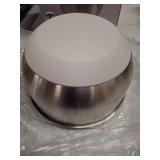 NORDELLE Stainless Steel Salad Spinner - Large Lettuce Dryer with Non-Slip Base & Instant Stop, BPA-Free Vegetable Washer, 5.3 Qt Cream White - Durable, Elegant & Premium