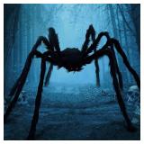 JOYIN 6.5ft Halloween Spider Outdoor Decorations, Scary Giant Large Spider Props for Halloween Outside Decor, Indoor Party Supplies and Yard Lawn Decoration, Black