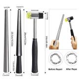 YUEARN 11Pcs Ring Sizer Measuring Tool, Premium Ring Making Kit with Ring Mandrel Circle Models Metal Stick Rubber Jewelers Hammer and Polishing Tools for Jewelry Making Crafts