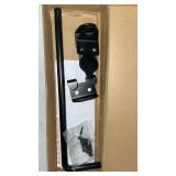 AHYYN 12\" Cane Bolt Heavy-Duty Drop Rod for Gate, Heavy Duty Gate Latch for Wooden Fence Metal Gates, Vinyl Fence Gate Land Latch, Floor Latch for Fixing Door to The Ground, Black Coating, 1 Pack