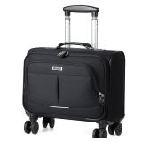 Lekebobor Rolling Laptop Bag With a Compact Combination Lockï¼Rolling Laptop Briefcase on Wheels for Women/Men Fits Up to 15.6Inch computer Bags Water Resistant for Work Travel and Business, Black