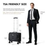 Lekebobor Rolling Laptop Bag With a Compact Combination Lockï¼Rolling Laptop Briefcase on Wheels for Women/Men Fits Up to 15.6Inch computer Bags Water Resistant for Work Travel and Business, Black