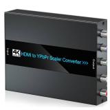 EASYCEL 4K/60Hz HDMI to Component Converter with Scaler Function, HDMI to YPbPr Converter Support 480i/576i Component Out for HD Devices to Display on CRT TV with YPbPr