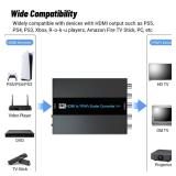 EASYCEL 4K/60Hz HDMI to Component Converter with Scaler Function, HDMI to YPbPr Converter Support 480i/576i Component Out for HD Devices to Display on CRT TV with YPbPr