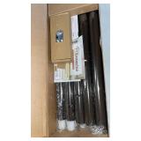 KAMANINA Bronze Curtain Rods 32 to 144 Inch (2.6-12 Feet), 1 Inch Heavy Duty Window Curtain Rod, Modern Adjustable Drapery Rods with End Cap (32\"-144\")