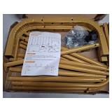 JIUYOTREE Metal Clothing Rack with Wheels 43.3 Inches Rolling Clothes Garment Coat Rack with Bottom Shelf Clothing Rack for Hanging Clothes Coats Skirts Shirts Sweaters Gold