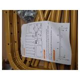 JIUYOTREE Metal Clothing Rack with Wheels 43.3 Inches Rolling Clothes Garment Coat Rack with Bottom Shelf Clothing Rack for Hanging Clothes Coats Skirts Shirts Sweaters Gold