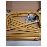 JIUYOTREE Metal Clothing Rack with Wheels 43.3 Inches Rolling Clothes Garment Coat Rack with Bottom Shelf Clothing Rack for Hanging Clothes Coats Skirts Shirts Sweaters Gold