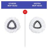 Spin Mop Replacement Head 4 Pack Mop Refill Compatible with Ocedar Triangle Swivel Mops Microfiber Swivel Mop Refill,Deep Clean,Machine Washable and Easy to Replace