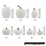 CCINEE 12PCS White Artificial Pumpkins,Assorted Size Foam Pumpkins for Halloween Thanksgiving Fall Table Centerpiece Party Decoration