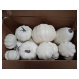 CCINEE 12PCS White Artificial Pumpkins,Assorted Size Foam Pumpkins for Halloween Thanksgiving Fall Table Centerpiece Party Decoration