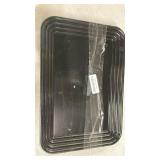 SUT 3 Pack Black Serving Trays for Entertaining-16 x 11\" Serving Platters for Snacks, Fruit, Cookies Reusable Plastic Trays for Serving Food in Kitchen