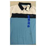 Calvin Klein Colorblock Polo Shirt, Size Large, Style 40J024