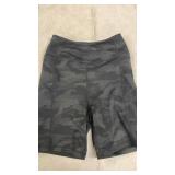 Danskin Black Camo Print Athletic Shorts, Size Small