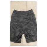 Danskin Black Camo Print Athletic Shorts, Size Small