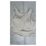 Danskin Beige Tank Top With Build-in Sports Bra, Size Small