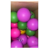 Simgoing Christmas Ball Ornaments Neon Color Christmas Tree Decorations Xmas Tree Decor Colored Shatterproof Baubles Plastic Holiday Hanging Balls for Xmas Party(36 Pcs,3.15 Inch)