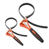 ValueMax 2-piece Strap Wrench Set, Adjustable Oil Filter Wrench with Max Diameter 4\" (Small) and 6\"(Large) for Shower Head Water Filter, Jar Opener Set