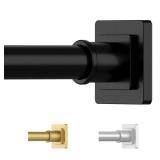 UIOSANRT Shower Curtain Rod Adjustable 31-79\", Anti-Rust Shower Rod & Spring Tension Shower Rod No Drill, Black Shower Curtain Rod for Bathroom Tension Rod