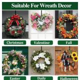Pseutio Wreath Hanger for Front Door, Adjustable 15 to 25 Inches Wreath Hangers, 20 lbs Larger Door Upgrade Wreath Hanger, Christmas (Black)