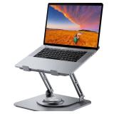 JOYEKY Laptop Stand for Desk, Adjustable Computer Stand with 360Â° Rotating Base, Ergonomic Laptop Riser for Collaborative Work, Foldable & Portable Laptop Stand, fits for All 10-16\" Laptops