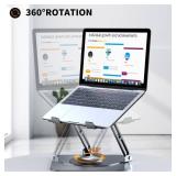 JOYEKY Laptop Stand for Desk, Adjustable Computer Stand with 360Â° Rotating Base, Ergonomic Laptop Riser for Collaborative Work, Foldable & Portable Laptop Stand, fits for All 10-16\" Laptops