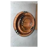 100 North Batik Bone Inlay 2 x 4 Inch Natural Brown Olive Wood Decorative Handcrafted Set of 3 Nesting Snack Bowls