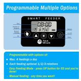 AquaMiracle Programmable Automatic Fish Feeder for Aquarium, Auto Fish Food Dispenser with Timer, Volume Adjustable Vacation Aquarium Feeder with Digital Display, for Granules Pallets Strips