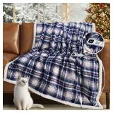 blunique Christmas Heated Blanket Electric Throw-50