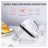 Showvigor Electric Hand mixer - 7 Adjustable Speed 180W Handheld Mixer Electric Whisk with 5 Stainless Steel Accessories, Turbo Boost/Self-Control Speed + Eject Button Food Beater for Cakes Eggs