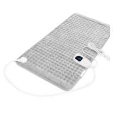 Deepsoon Heating Pad,Electric Heating Pads for Back,Neck,Abdomen,Moist Heating Pad for Shoulder,Knee,Arms,Legs,Dry/Moist Heat & Auto Shut Off,Christmas Gifts for Men and Women,Light Gray,33x17 Inch