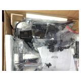 Furologee Nightstands Set of 2, End Tables with Charging Station and LED Lights, Black Night Stands with 2 Fabric Drawers, Bedside Tables Set of 2 for Living Room/Bedroom,Black Oak