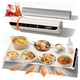 Extra Large Food Warming Mat with Heat-Resistant Pad, 36X15 Inch, 6 Temperature & 6 Timer Settings, Child Lock Safety, Fits More Dishes for Family Dinners and Parties