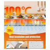 Extra Large Food Warming Mat with Heat-Resistant Pad, 36X15 Inch, 6 Temperature & 6 Timer Settings, Child Lock Safety, Fits More Dishes for Family Dinners and Parties