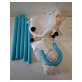 TUVWYSZ Adult Shepherdess Costume Set with Bonnet White Stockings With Blue Bow Plush Sheep Bag Shepherd