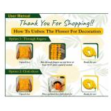 DIYANA IMPEX Marigold Garland for Decoration 5 Pcs of 5 feet Long Strands Artificial Marigold Flowers, Indian Decor for Pooja, Wedding Christmas, Events Decorations