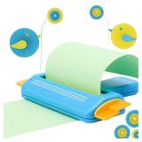 Paper Crimper Tool Wave Shape Making Tool, Pletpet Small Paper Crimper for Crafts DIY Arts Card Stock and Scrapbooking Decoration Making - Blue